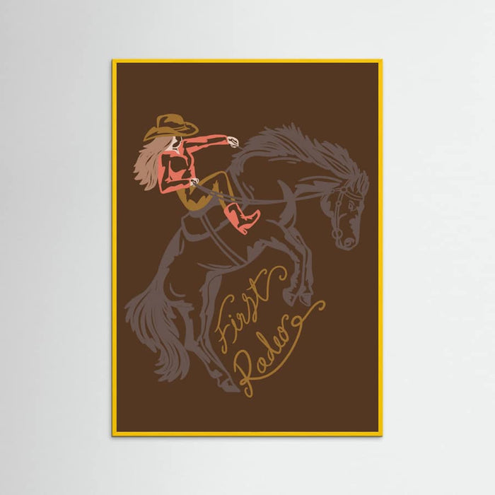 Cowgirl First Radeo Poster – poster and art print