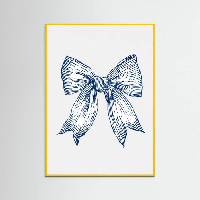Dark Blue Coastal Striped Bow -juliste – juliste ja taidepainatus