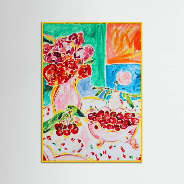 Yellow Wood First Cherries, Tamara Jare, oil on canvas Poster