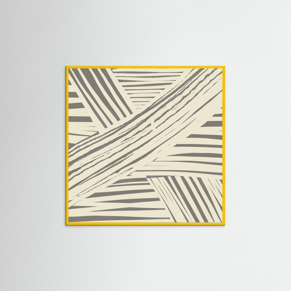 Yellow Wood Grey diagonal stripe pattern Poster