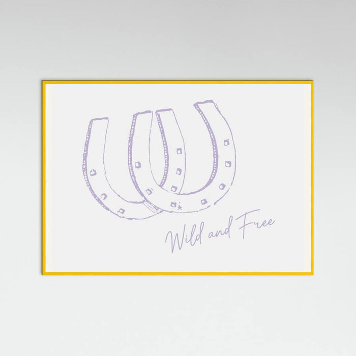 Horseshoe Wild and Free Purple Poster – Poster und Kunstdruck