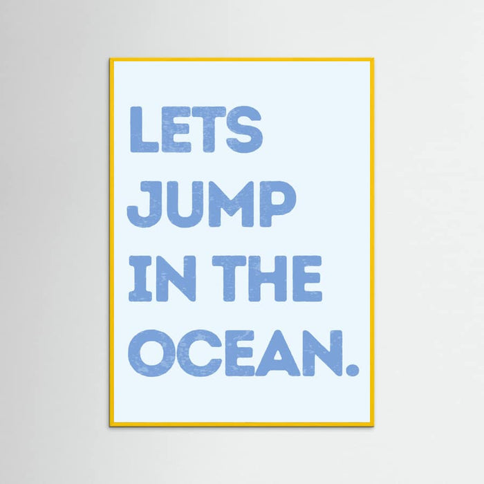 Jump In the Ocean Poster – plakat og kunsttryk