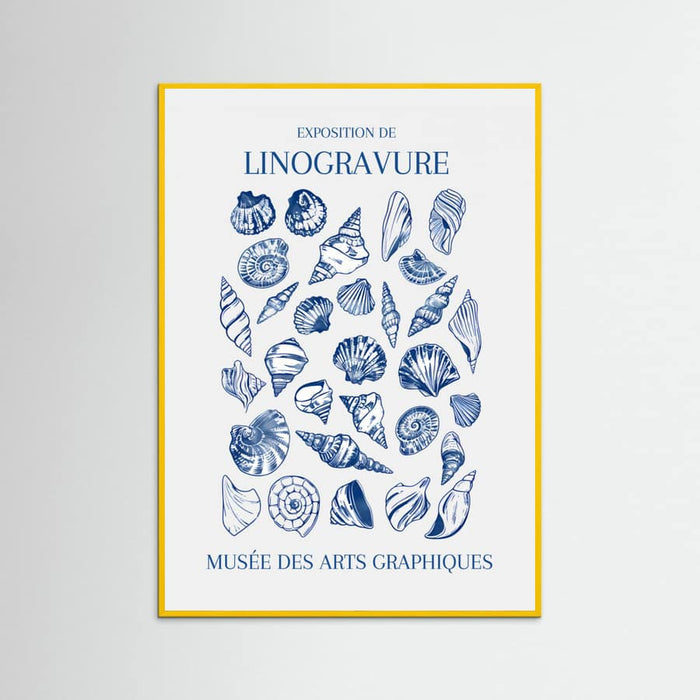 Lino Seashell Art Market Poster – Poster und Kunstdruck
