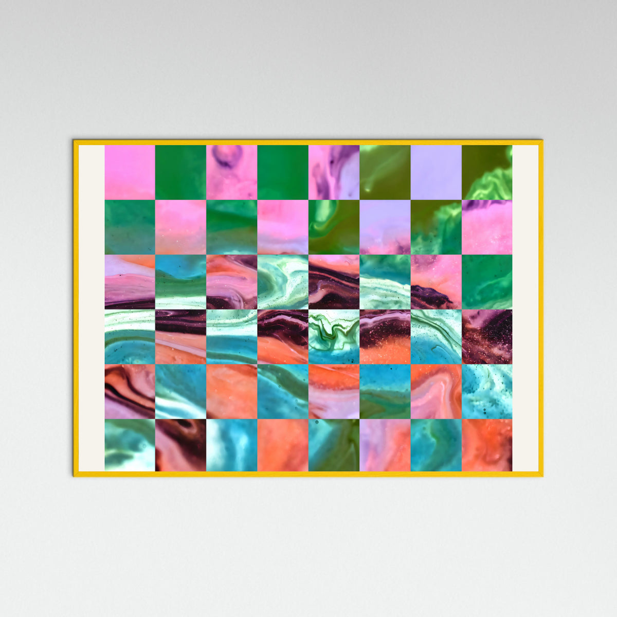Yellow Wood Mood Waves Poster
