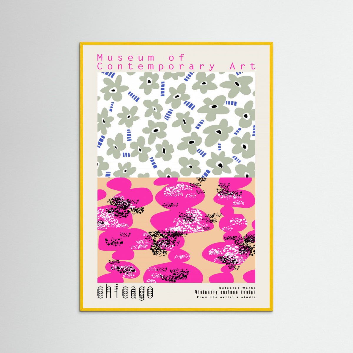 Yellow Wood Museum of Contemporary Art Chicago Poster