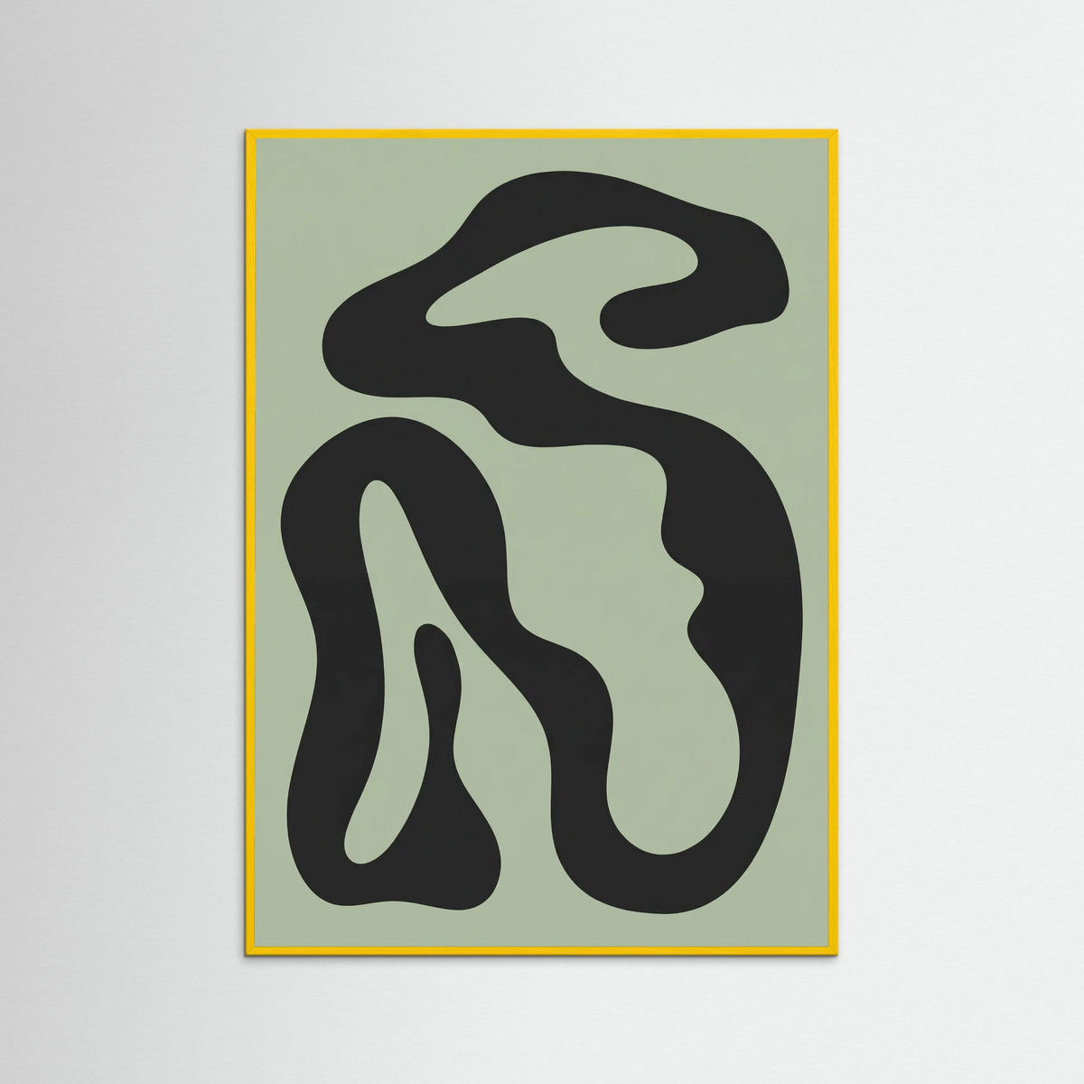 Yellow Wood Organic Shapes Abstraction