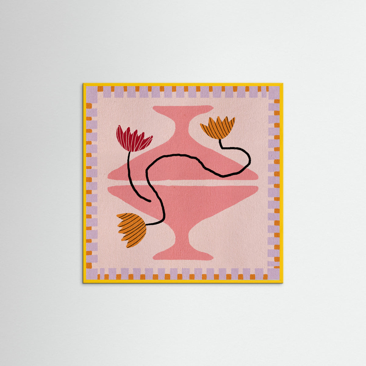 Yellow Wood Out of Vase Blooms 8 Poster