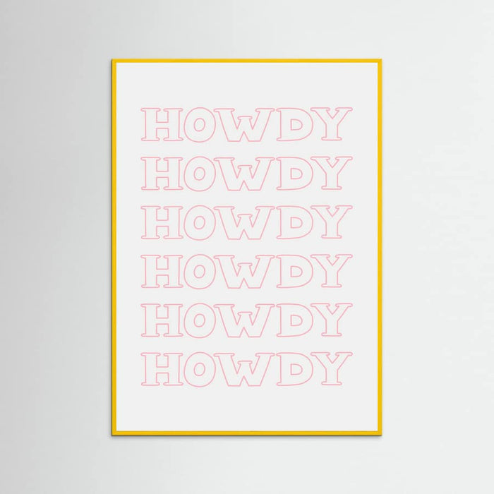 Pink Howdy Poster – plakat og kunsttryk