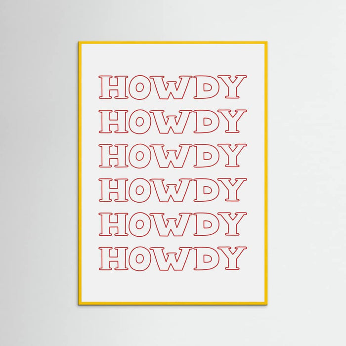 Red Howdy Poster – poster and art print