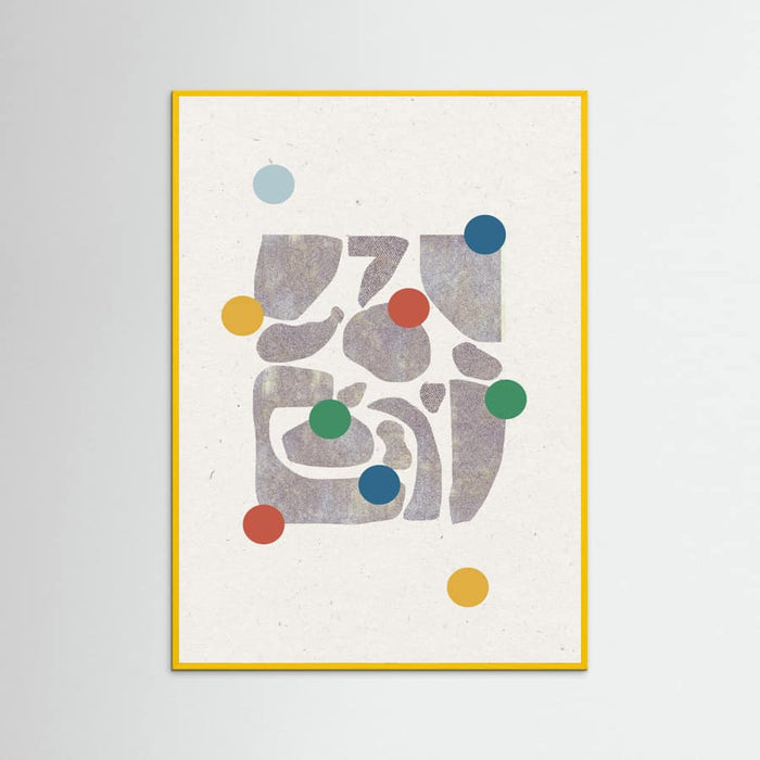 Retro Dots and Paper Poster – plakat og kunsttryk