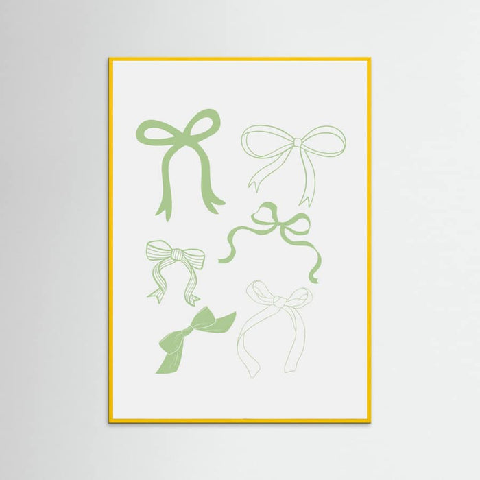 Sage Green Bows -juliste – juliste ja taidepainatus