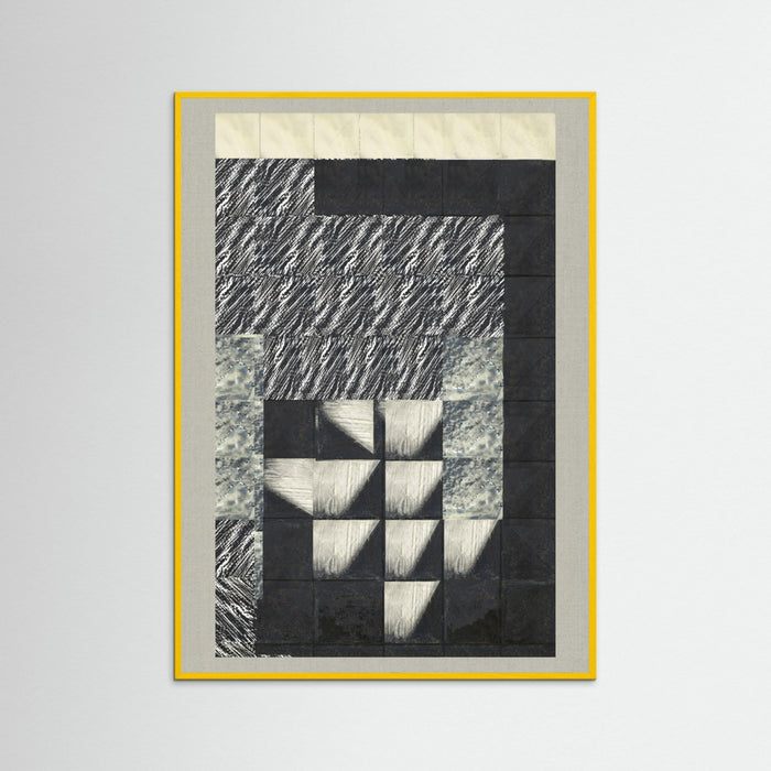 Yellow Wood Textured Tides 2 Poster