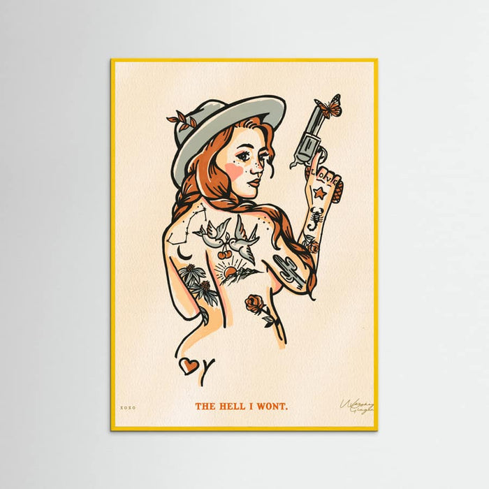 Yellow Wood The Hell I Wont Print 16x20 Poster