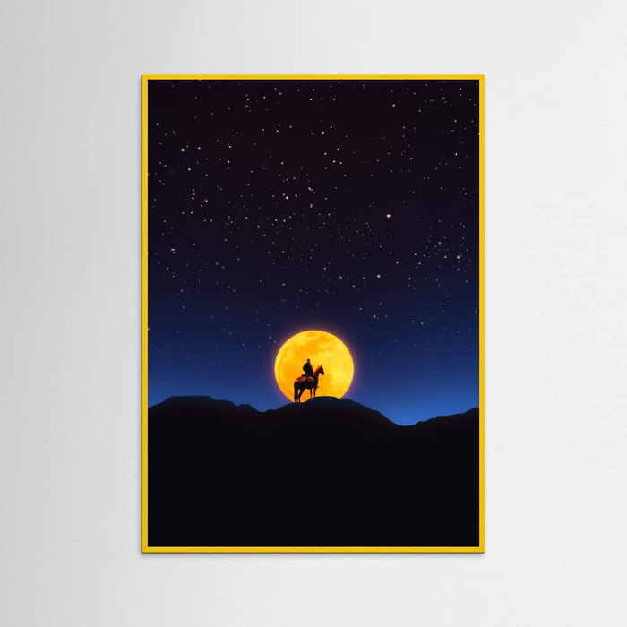 Yellow Wood The Rider and the Moon Poster
