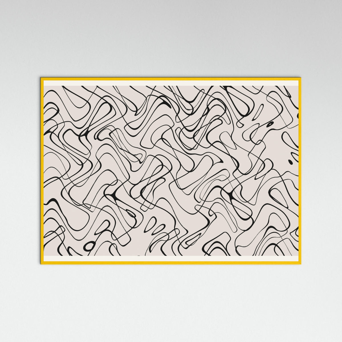 Yellow Wood Thin Shakey Lines Poster