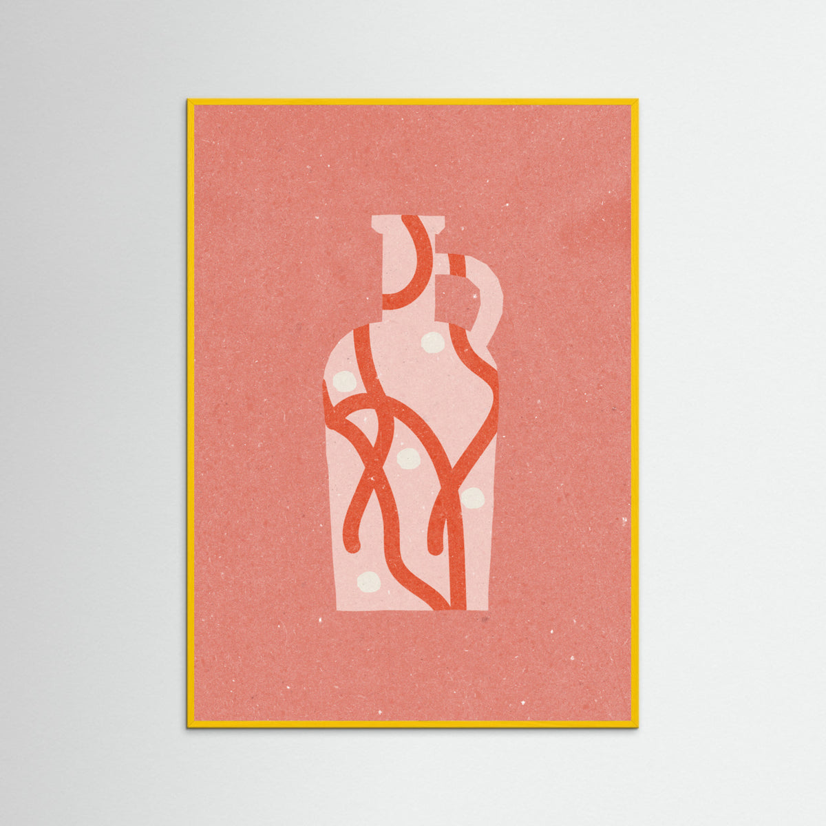 Yellow Wood Vase 4 Poster