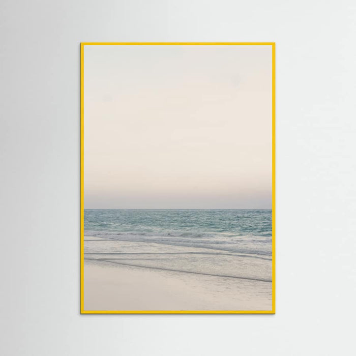 Warm Serene Beach Landscape Clear Sky Poster – plakat og kunsttryk