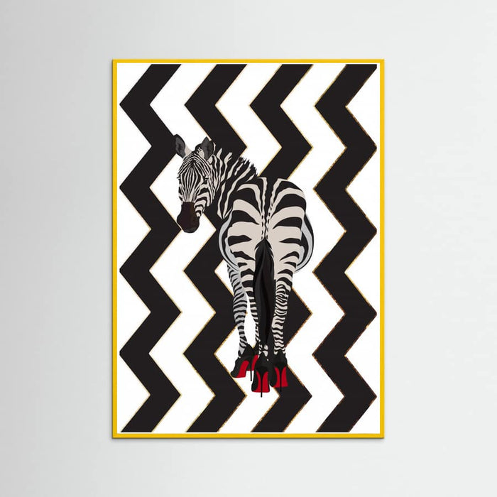 Zebra Heels Zigzag Poster – plakat og kunsttryk