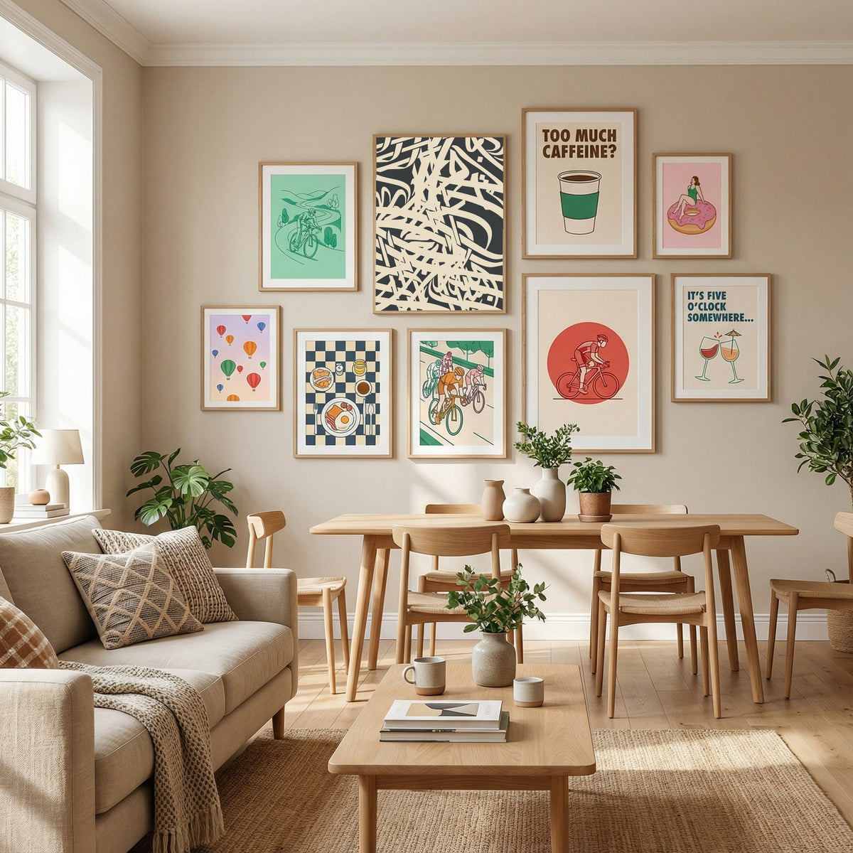 Abstract Calligraphy Poster by Little Dean in Define Your Sanctuary gallery wall