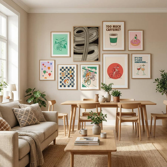 Beige strokes no 4 Poster – Poster und Kunstdruck