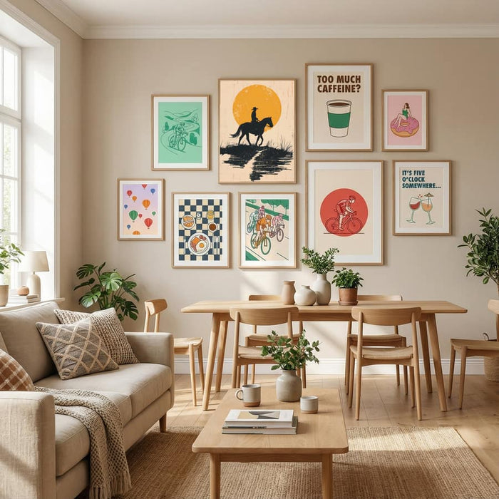 Cowboy In the Sunset Poster by Andreas Magnusson in Define Your Sanctuary gallery wall