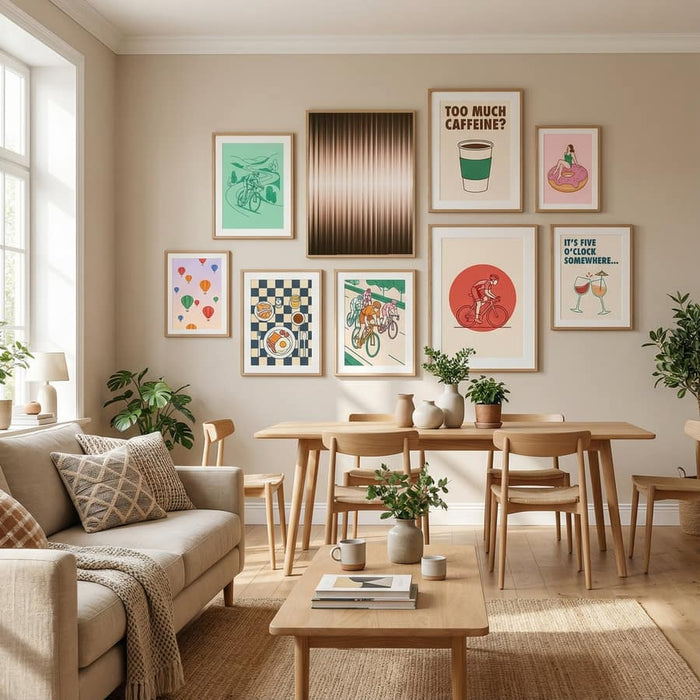 Euphoria - Brown and White -juliste – juliste ja taidepainatus