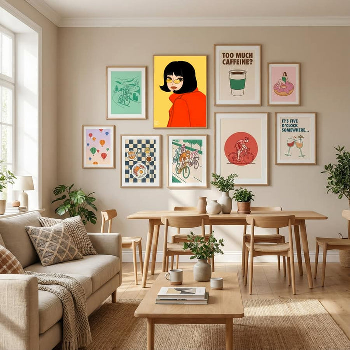 Girl In Red Coat Poster by Dianne Nicole Fernando in Define Your Sanctuary gallery wall