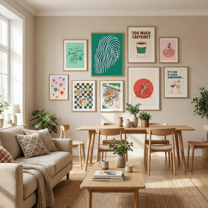 Line art confined in space-green Poster – poster and art print
