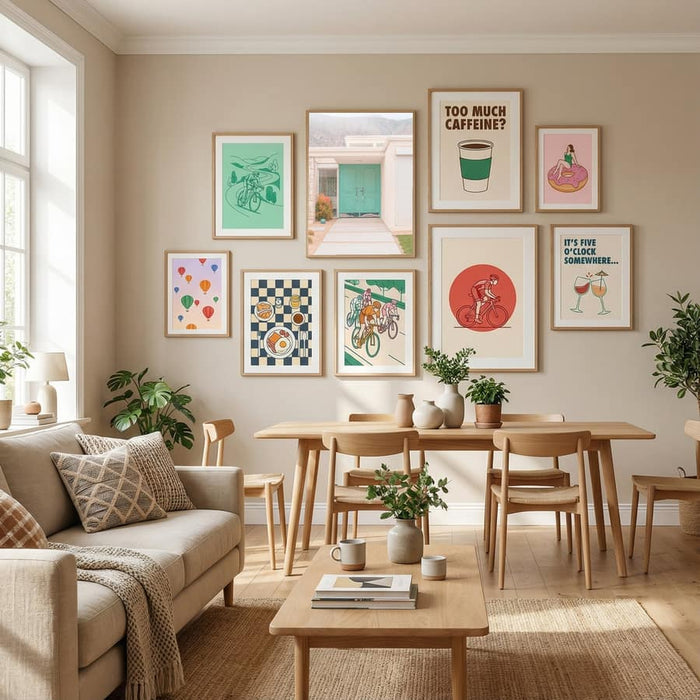 Mid-Century Mint Green Doors in Palm Springs Poster – poster and art print