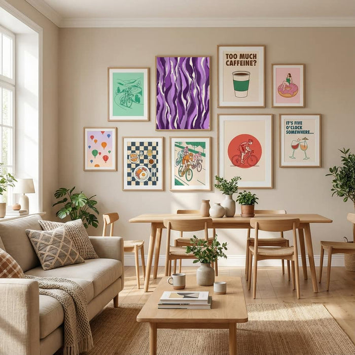 Purple Flame Waves Poster – plakat og kunsttryk