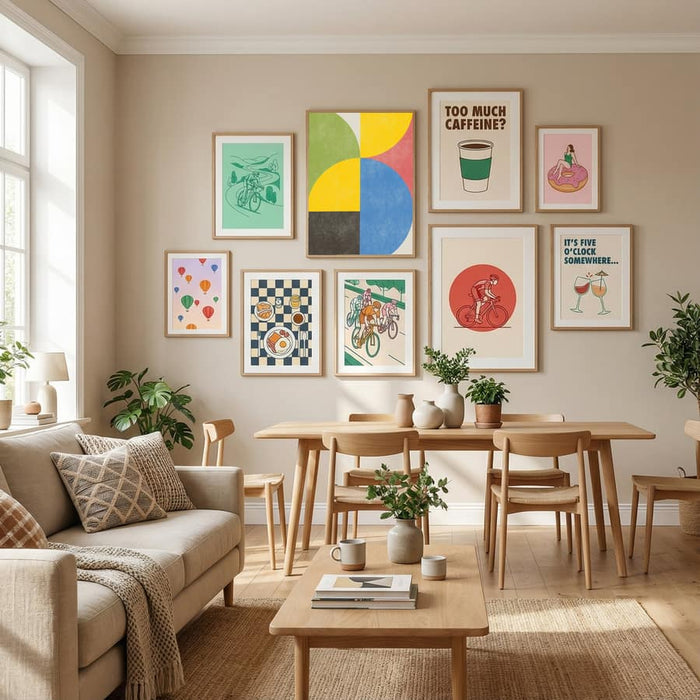 Retro Shapes Poster by The Miuus Studio in Define Your Sanctuary gallery wall