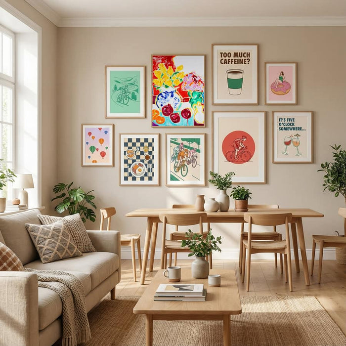 Still Life With Pomegranates And Yellow Roses, Tamara Jare, oil on canvas Poster by Tamara Jare in Define Your Sanctuary gallery wall