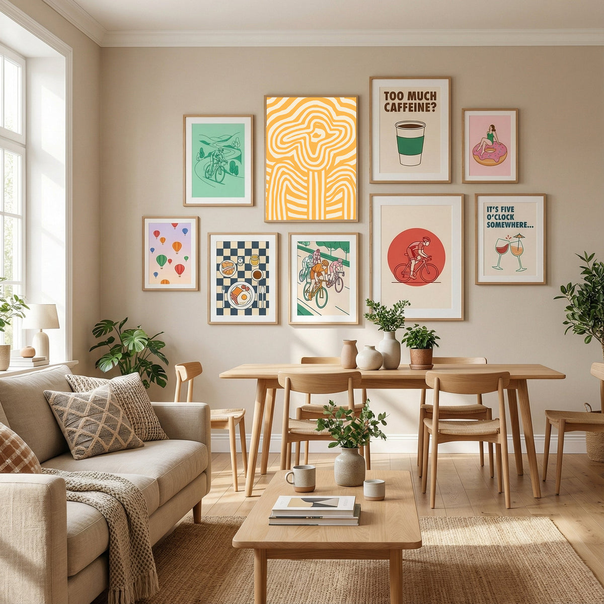 Yellow Striped Flower Poster by Little Dean in Define Your Sanctuary gallery wall