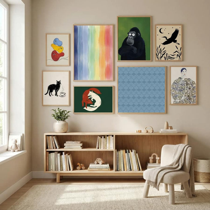 Basic Print 5 Yellow White Copy Poster – poster and art print