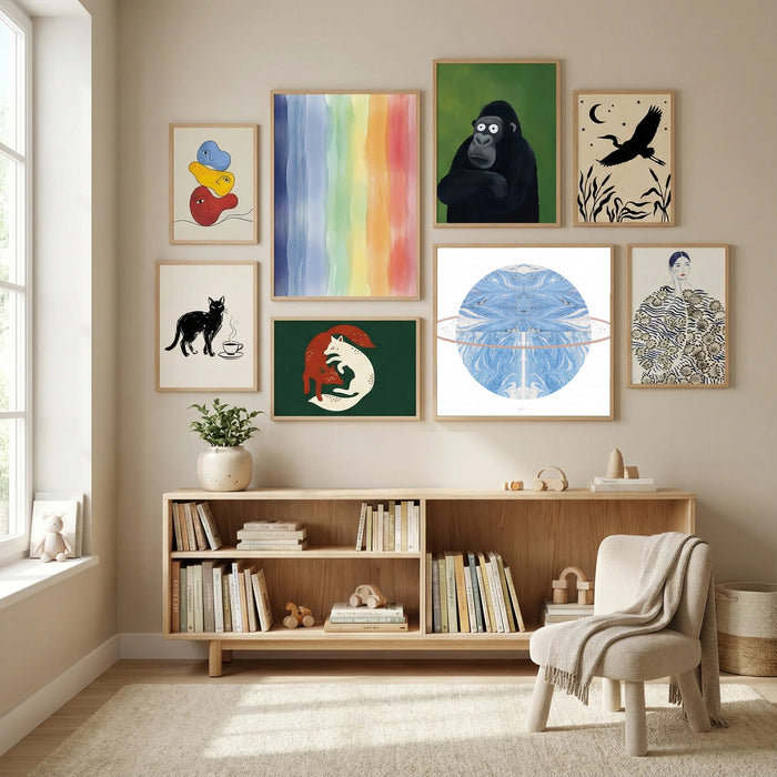 Exoplanet V. Poster by Paulina Vårregn in Modern Curation gallery wall