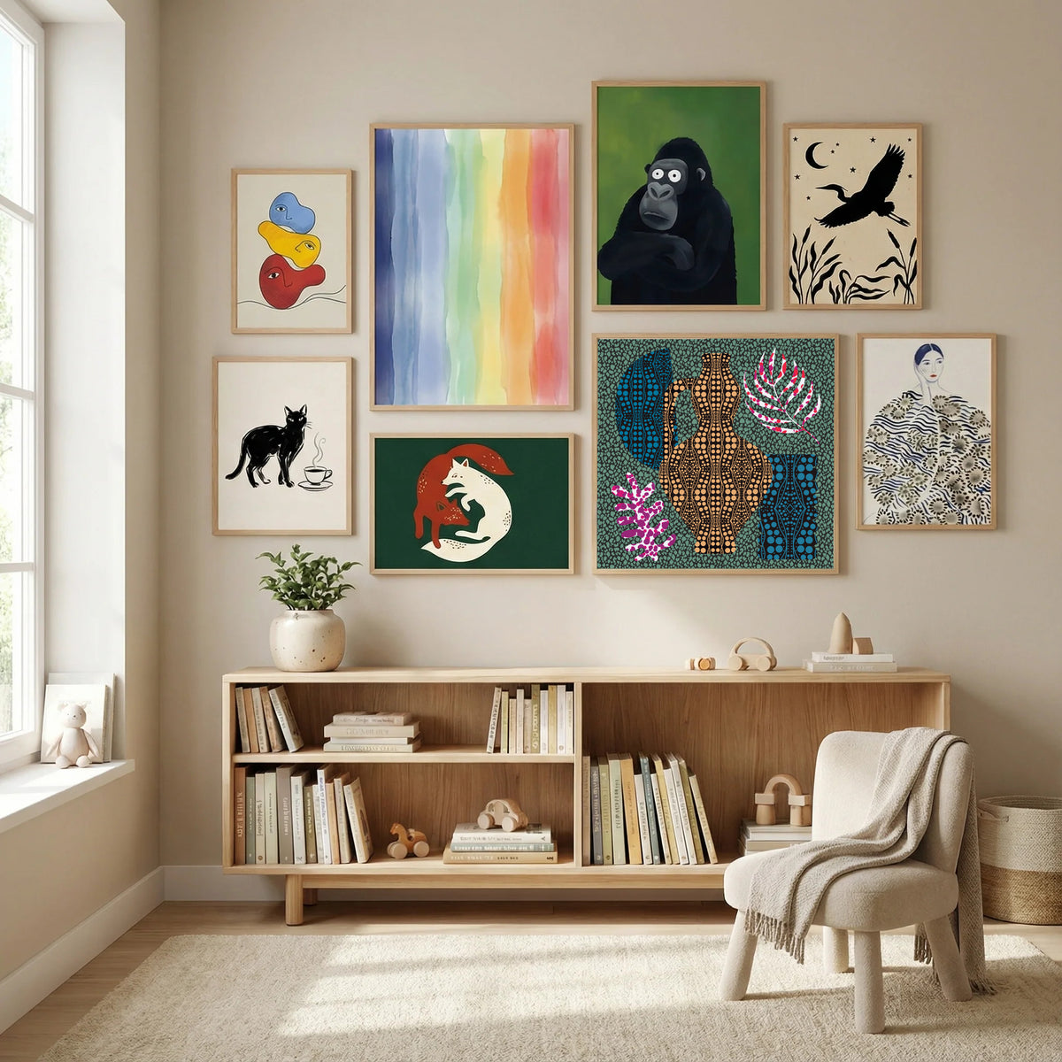 Mosaic Bohemian Composition Poster by Little Dean in Modern Curation gallery wall