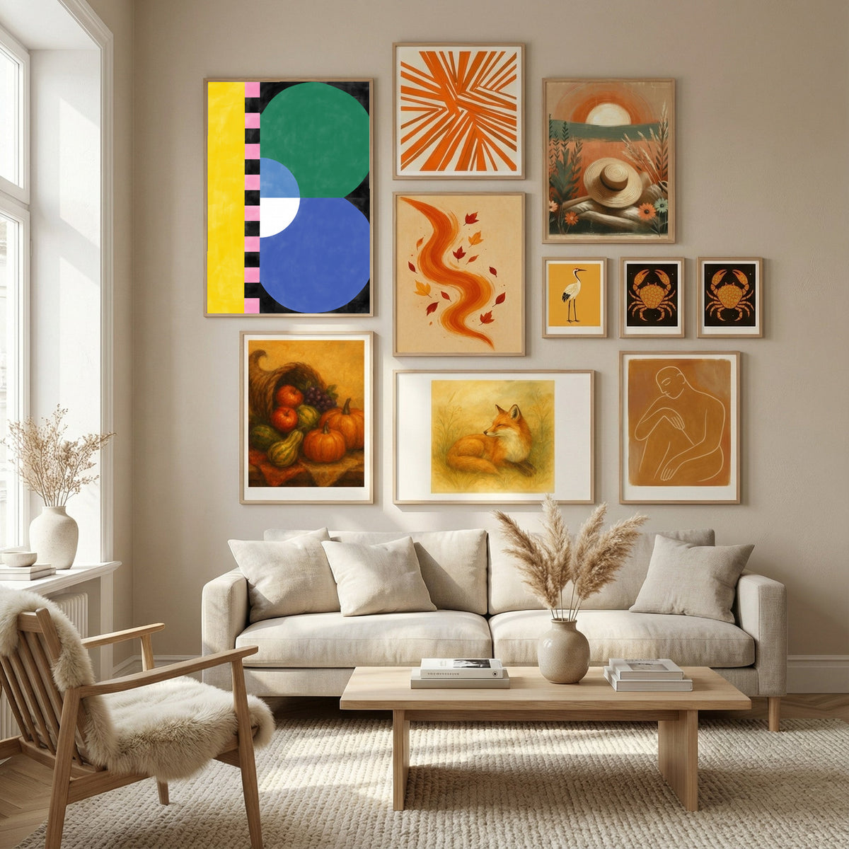 Abstract Composition No. 39 Poster by Elena Ristova in Nordic Tranquility gallery wall