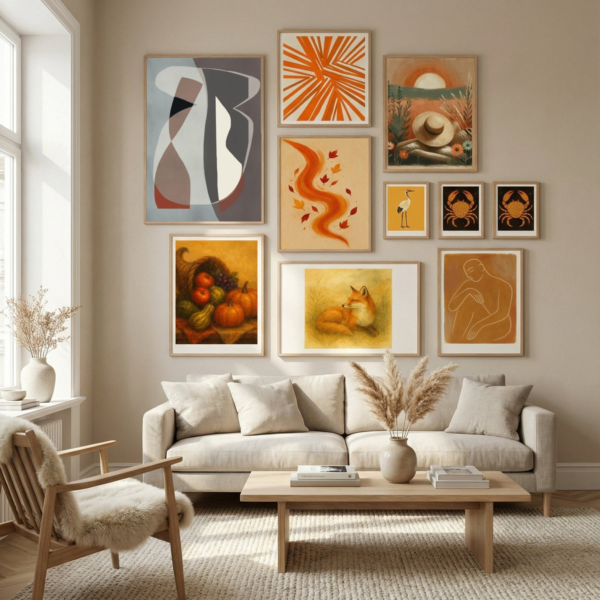 Abstract Neutral Color Cut Out Poster by Little Dean in Nordic Tranquility gallery wall