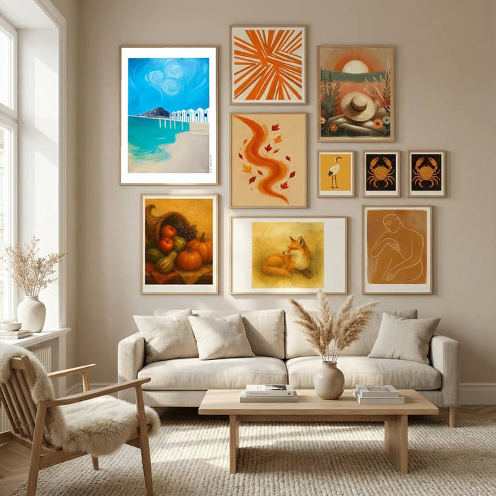 Amalfi Coast, Naples and Capri Italian Seaside Art Print 30x40 Poster – plakat og kunsttryk
