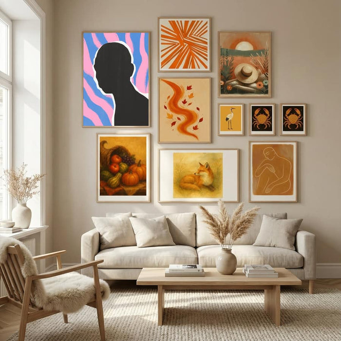Anonymous Portrait In Stripes Poster – plakat og kunsttryk