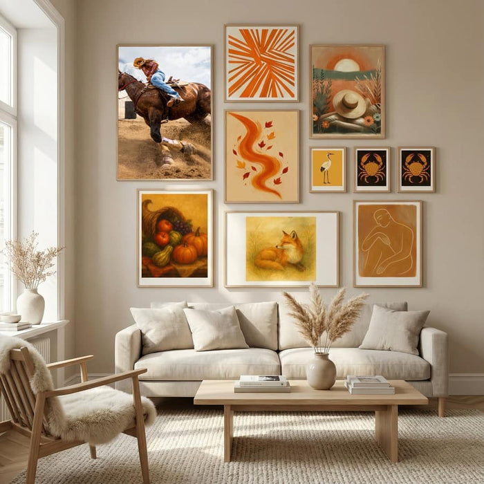 Barrel Racing Action Poster by Steven Zhou in Nordic Tranquility gallery wall