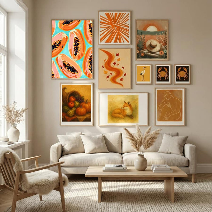 Big Papaya Poster by Uma Gokhale in Nordic Tranquility gallery wall