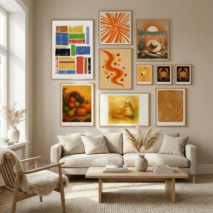 COLOR LINO CUT COMPOSITION Poster – plakat og kunsttryk