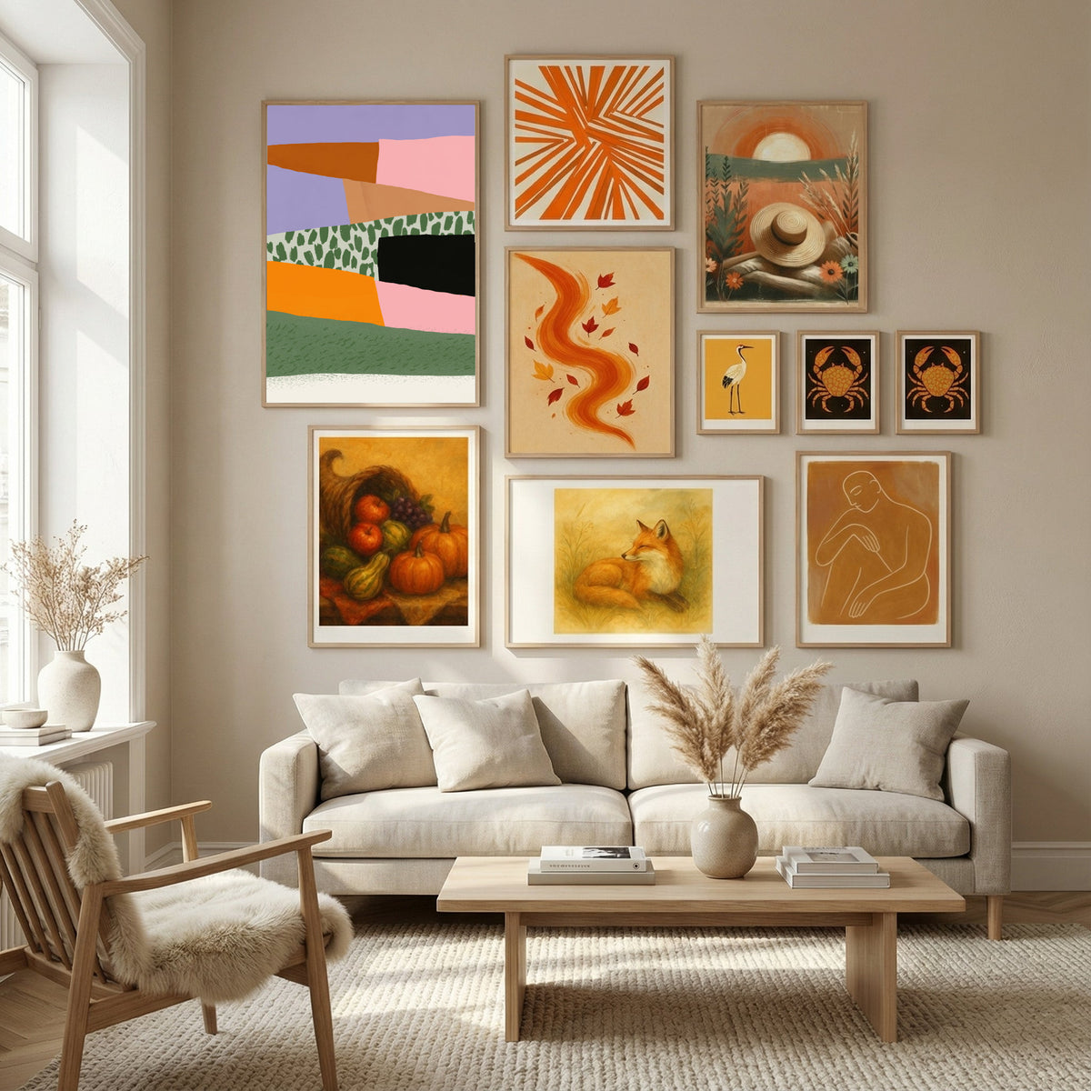 Collage abstract minimalism 02 Poster by Little Dean in Nordic Tranquility gallery wall