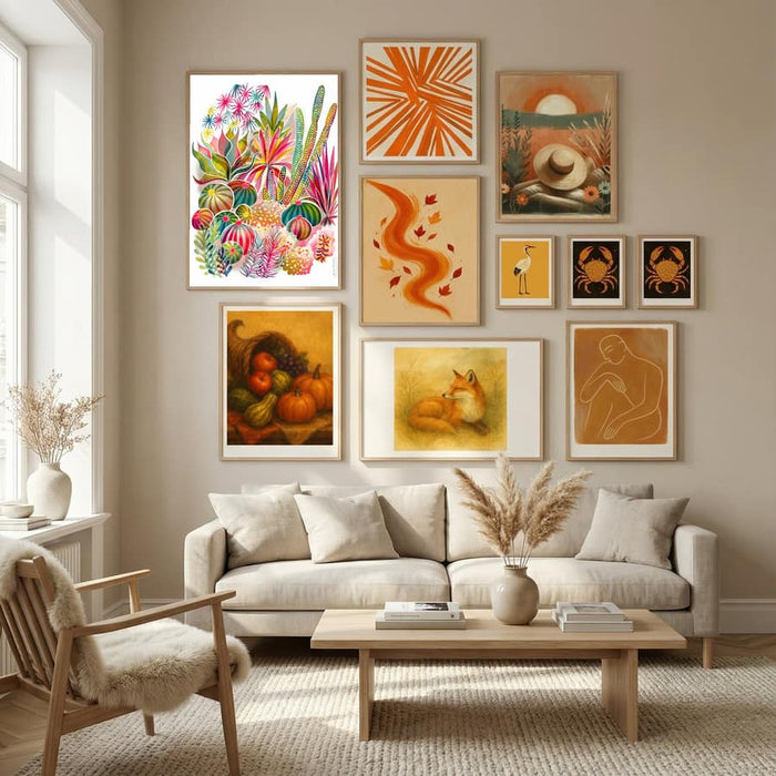 Flowering Succulent and Cacti Garden Poster by Uta Krogmann in Nordic Tranquility gallery wall