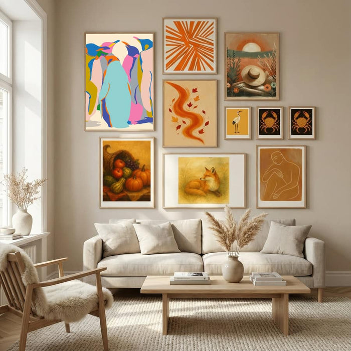 In It Together Penguins Poster by Uma Gokhale in Nordic Tranquility gallery wall