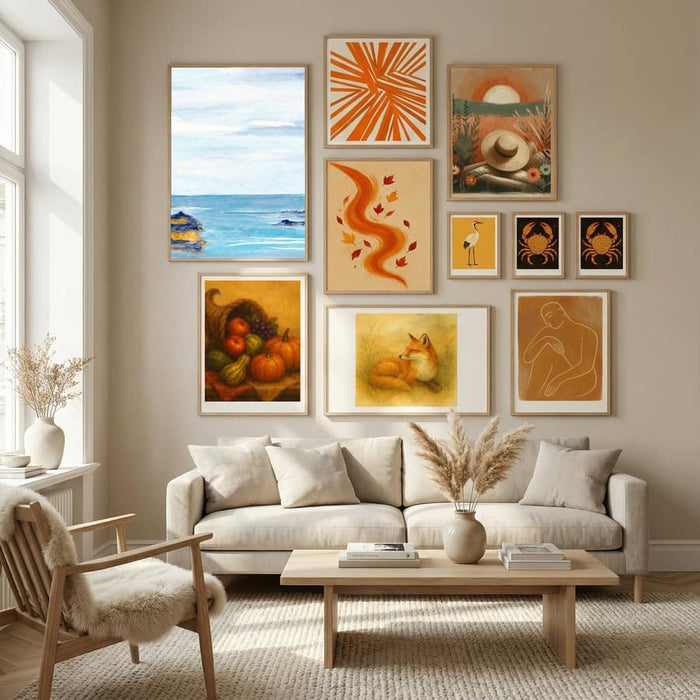 Landscape Orange Rock Beach 24x36 Poster – plakat og kunsttryk