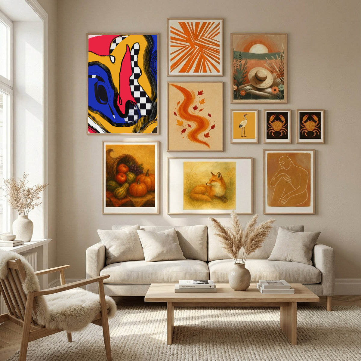 Leggings Bold Abstract Poster by Little Dean in Nordic Tranquility gallery wall