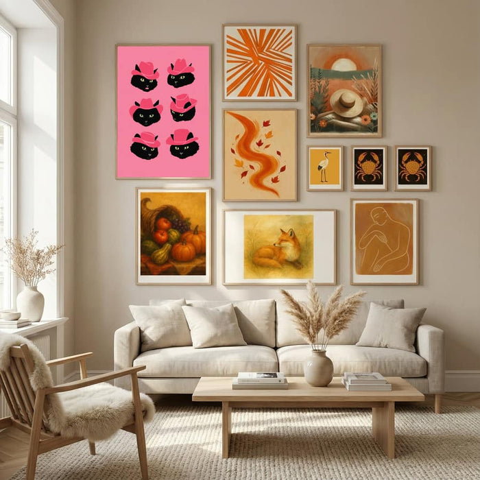 Marcy the Cowgirl Cat Poster by Anyone Can Yeehaw in Nordic Tranquility gallery wall