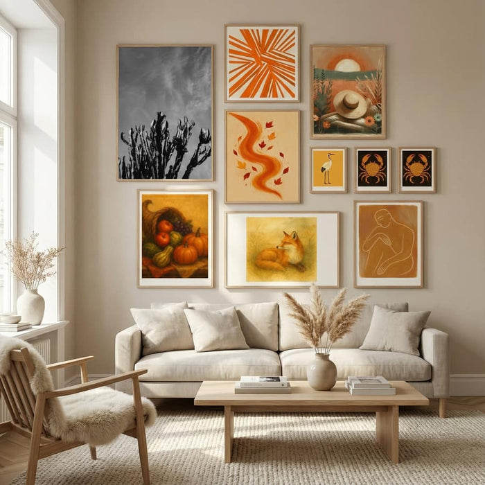 Monochrome Cactus Sky Poster by Bethany Young in Nordic Tranquility gallery wall